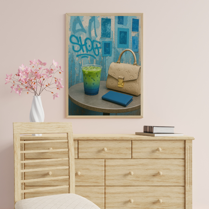 plakat Niebieska Matcha