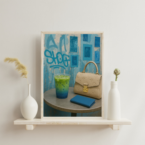 plakat Niebieska Matcha