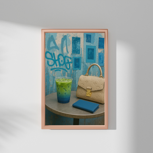 plakat Niebieska Matcha